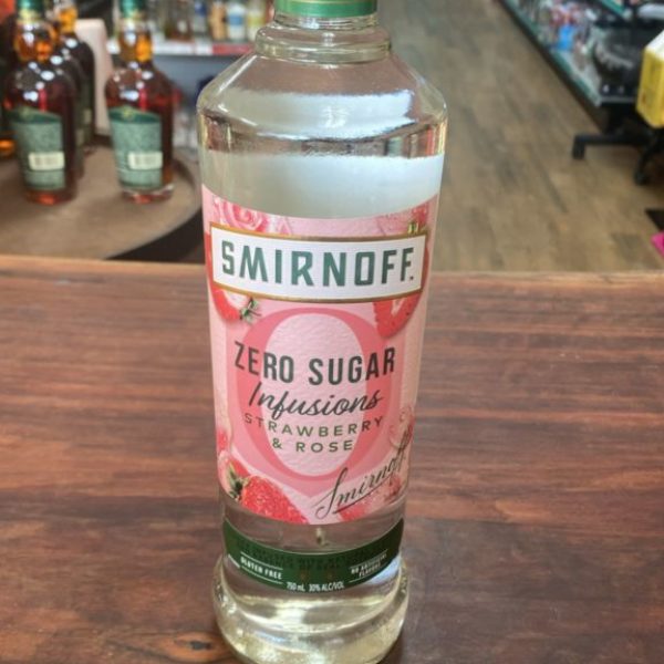 SMIRNOFF VOD ZERO STRAWBRY ROSE 60 750ML